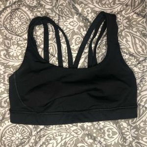 Lululemon Black Sports-bra Size 4